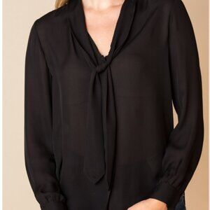 L'AGENCE Gisele Neck Tie Blouse Size Large